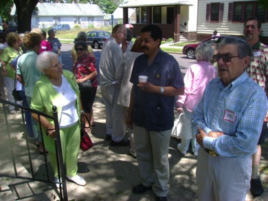 Mr. Willia Cambell (Core City Neighborhoods) welcoming in front of the convent.jpg